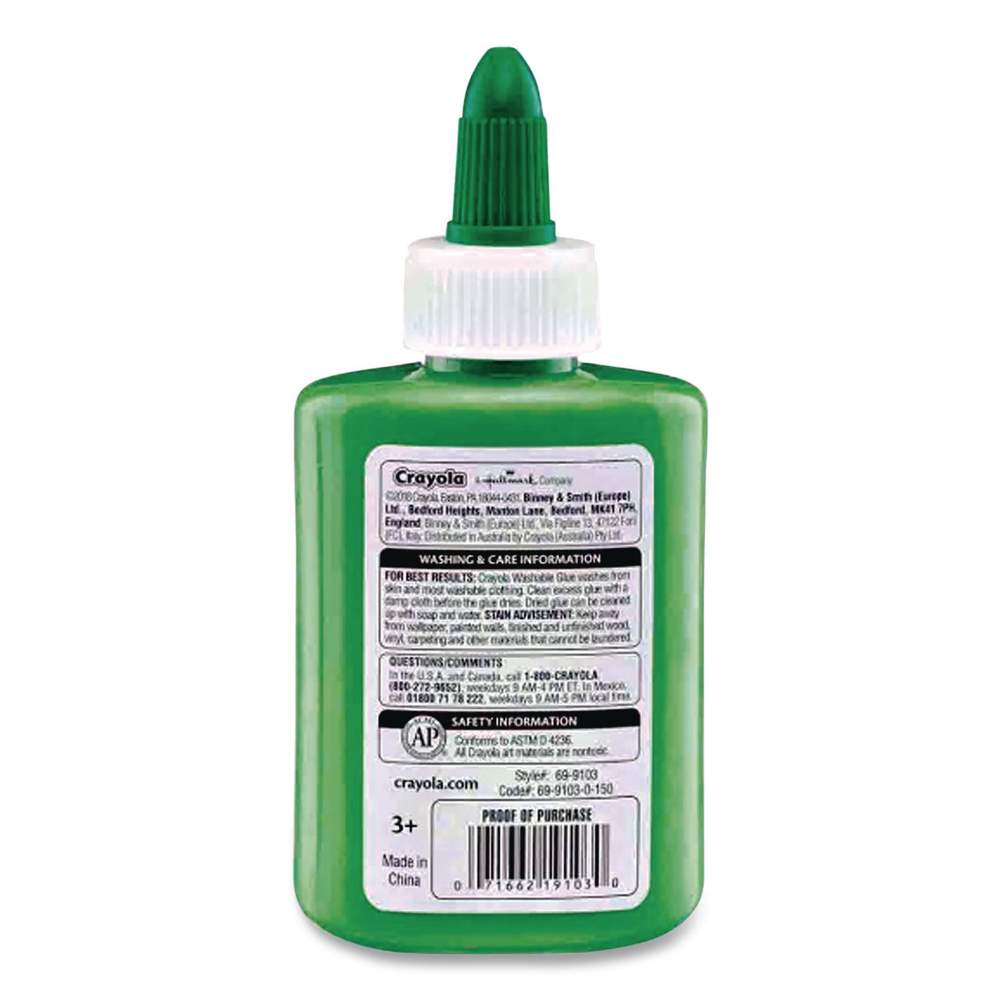 Crayola® Washable Assorted Color Glue, 3 oz, 12/Pack (CYO699100)