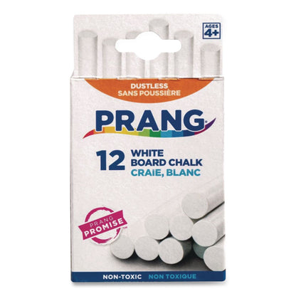 Prang® Hygieia Dustless Board Chalk, 3.25" x 0.38' Diameter, White, 12/Box (DIX31144)