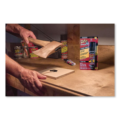 Flex Seal Products® Flex Epoxy Extreme Liquid, Two-Part Syringe, 0.8 oz, Dries Black, 8/Carton (FSGEFSBLKR25)