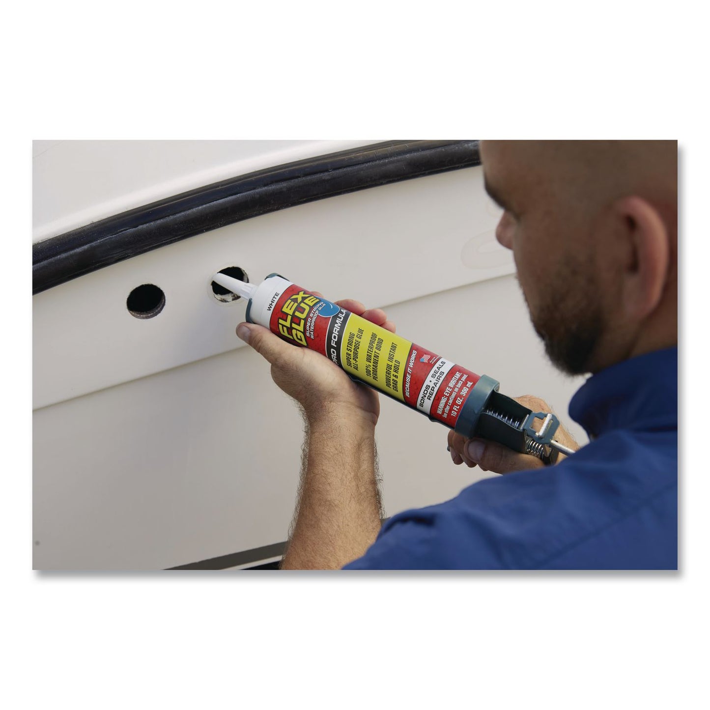 Flex Seal Products® Flex Glue Super Strong Waterproof Glue, 10 oz, Dries White, 6/Carton (FSGGFSTANR10)