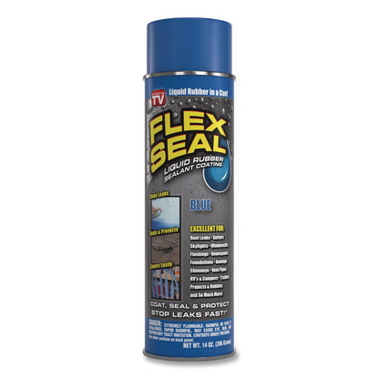Flex Seal Products® Flex Seal Liquid Rubber Sealant Coating Aerosol, 14 oz Aerosol Can, Dries Blue, 6/Carton (FSGFSBLUR20)