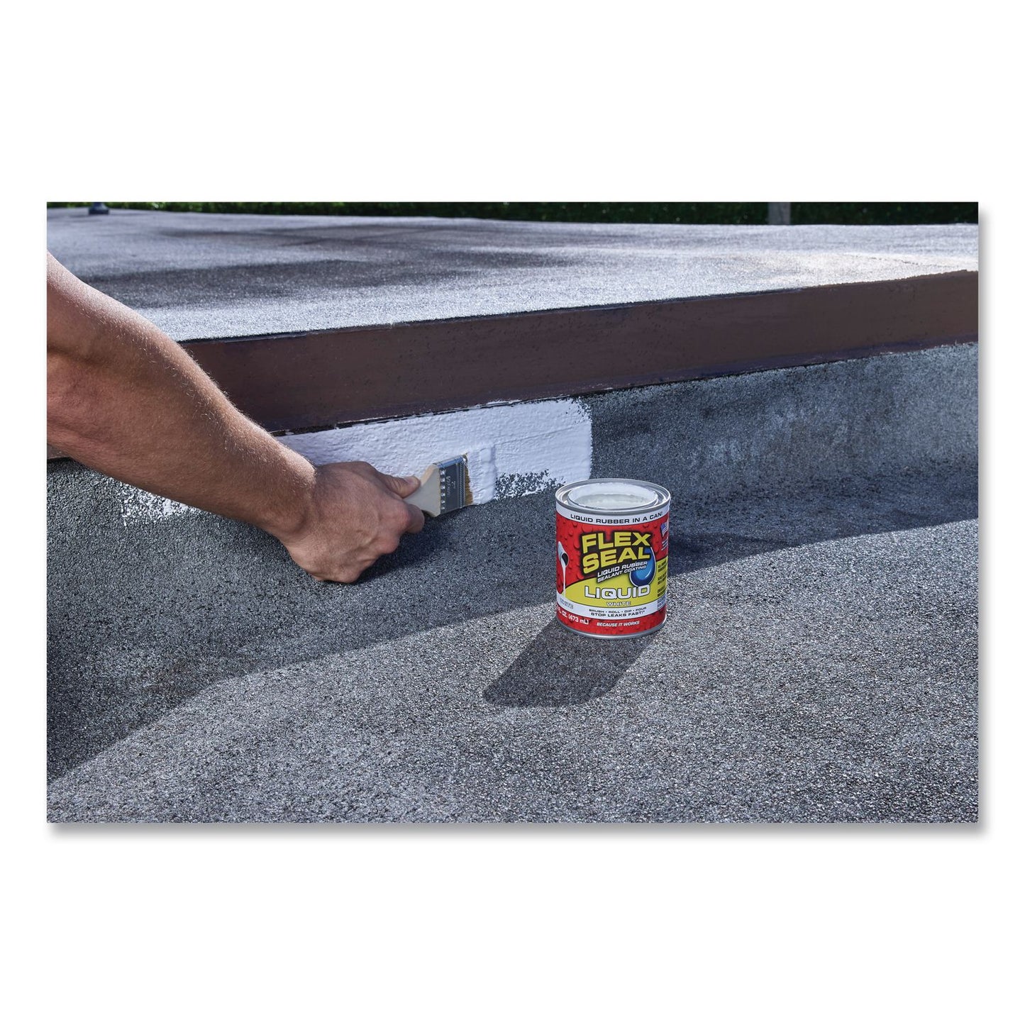 Flex Seal Products® Flex Seal Liquid Rubber Sealant Coating Liquid, 16 oz Can, Dries White, 6/Carton (FSGLFSWHTR16)