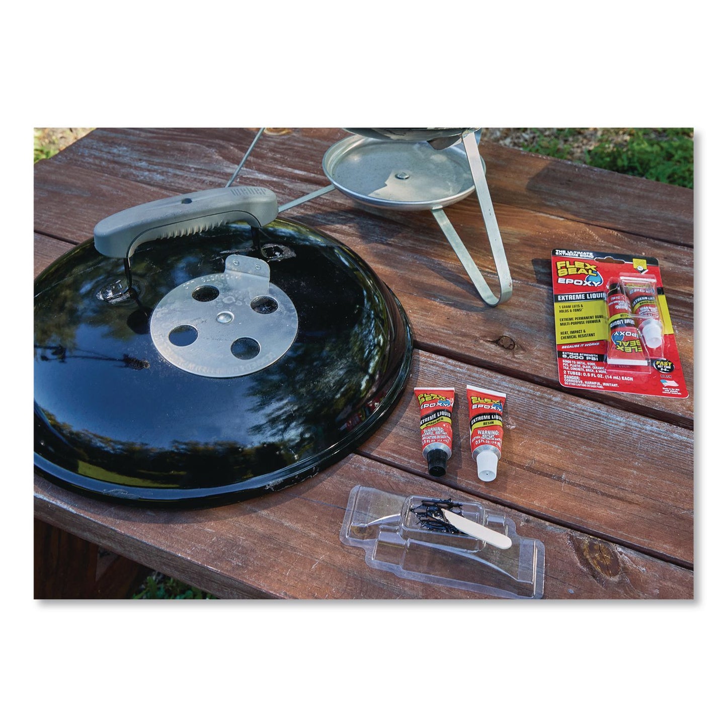 Flex Seal Products® Flex Epoxy Extreme Liquid, Two Tube Set, 1 oz, Dries Black, 8/Carton (FSGEFSBLKR2X15)