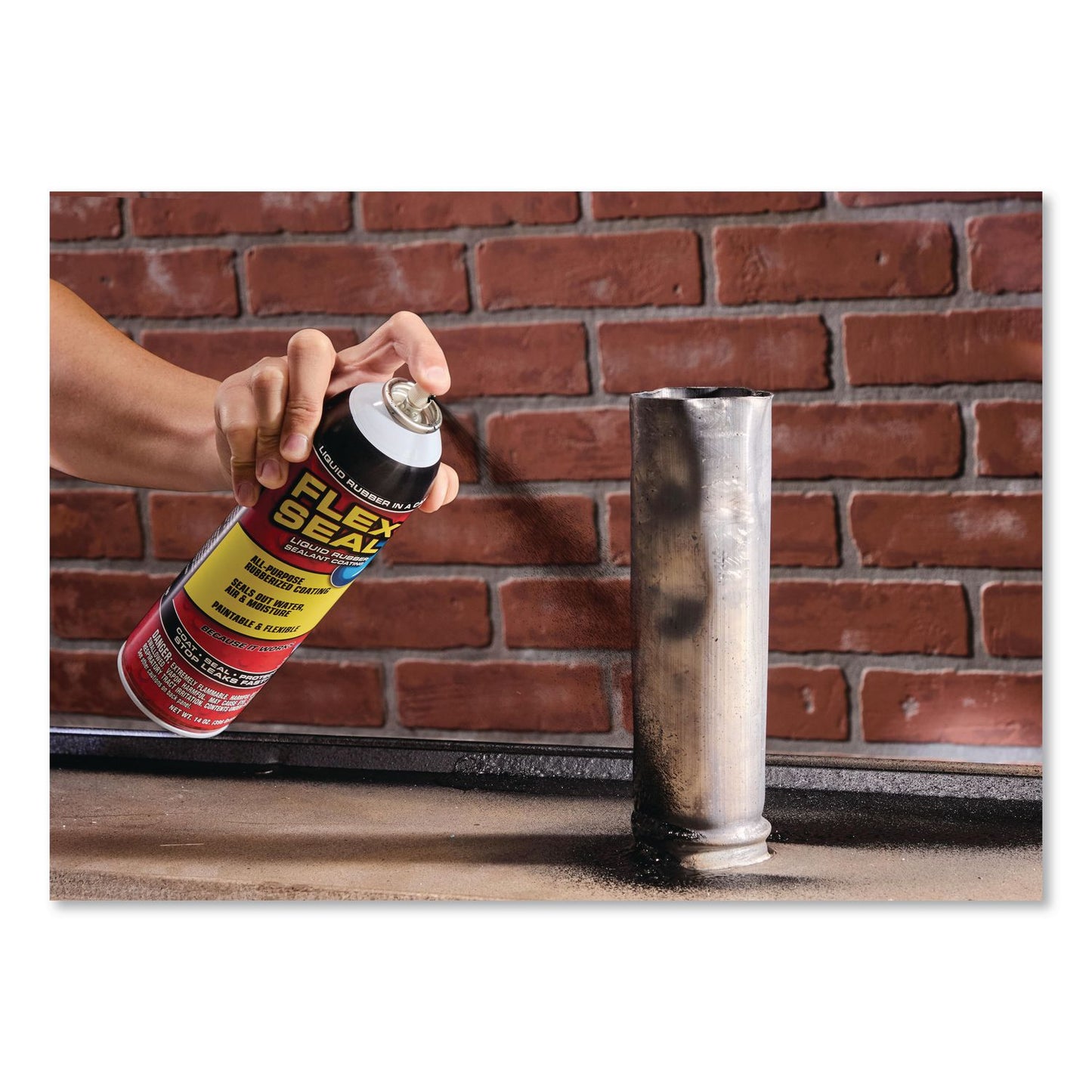 Flex Seal Products® Flex Seal Liquid Rubber Sealant Coating Aerosol, 14 oz Aerosol Can, Dries Red, 6/Carton (FSGFSREDR20)