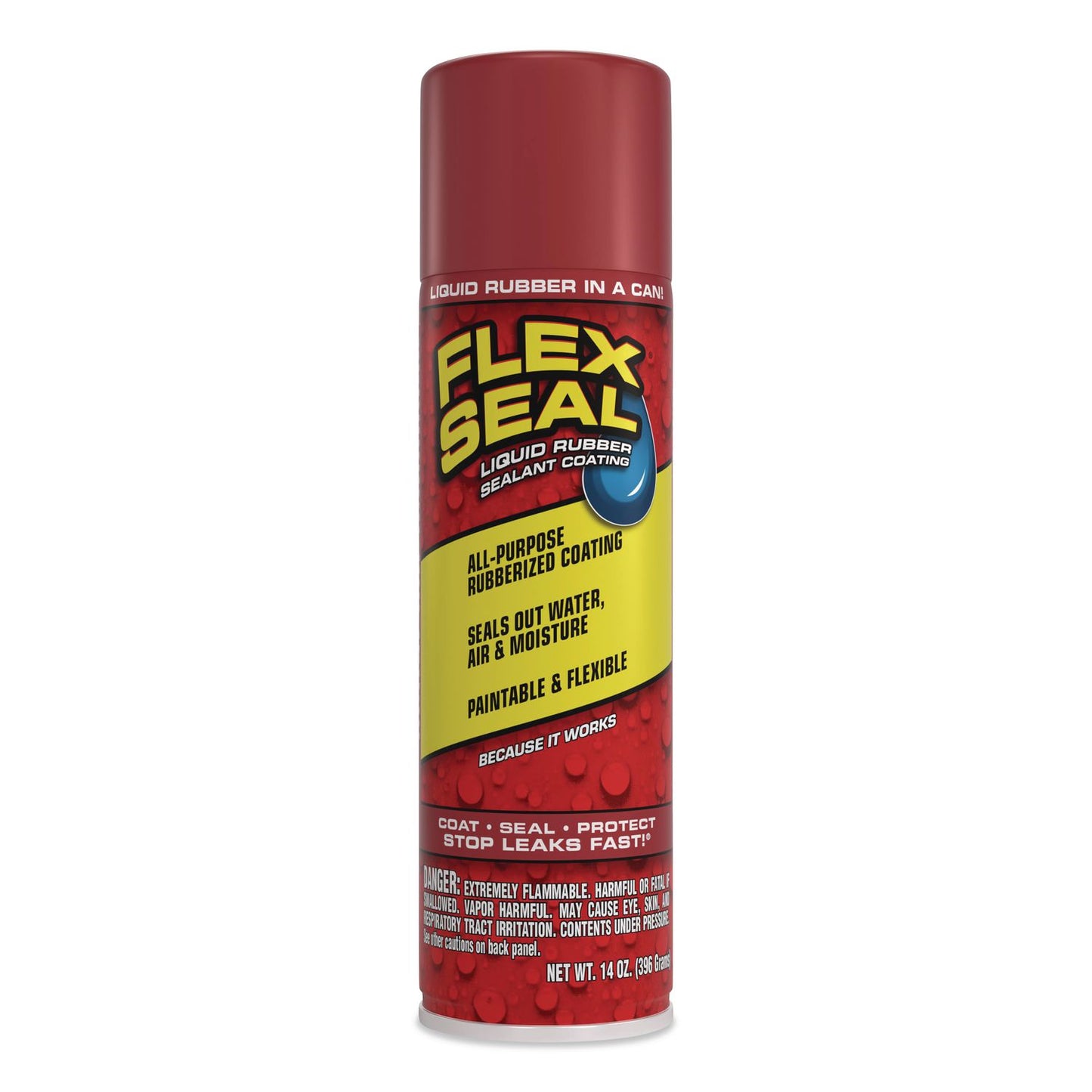 Flex Seal Products® Flex Seal Liquid Rubber Sealant Coating Aerosol, 14 oz Aerosol Can, Dries Red, 6/Carton (FSGFSREDR20)