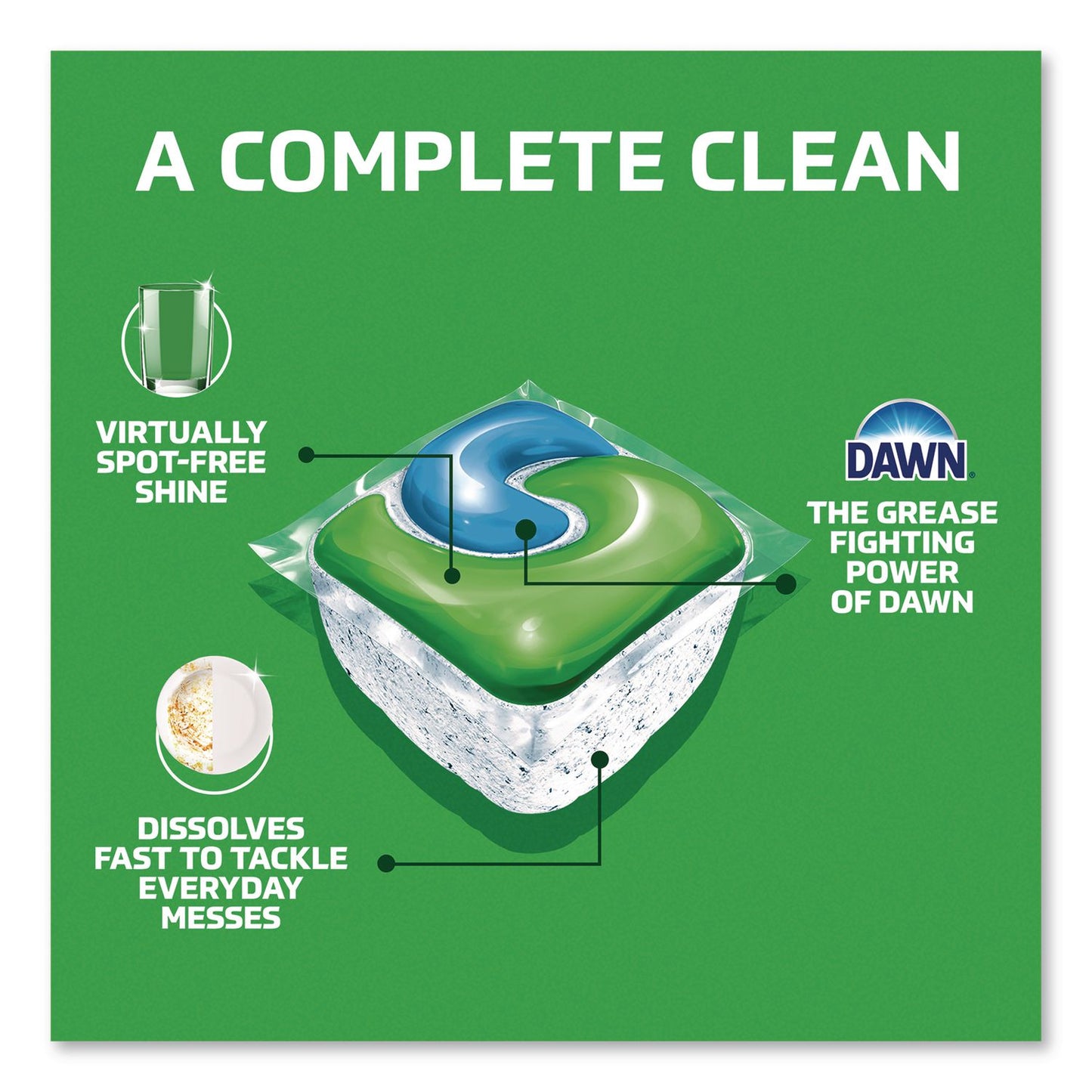 Cascade® Complete ActionPacs, Fresh Scent, 17.6 oz Bag, 33 Pacs/Bag, 4 Bags/Carton (PGC21697)