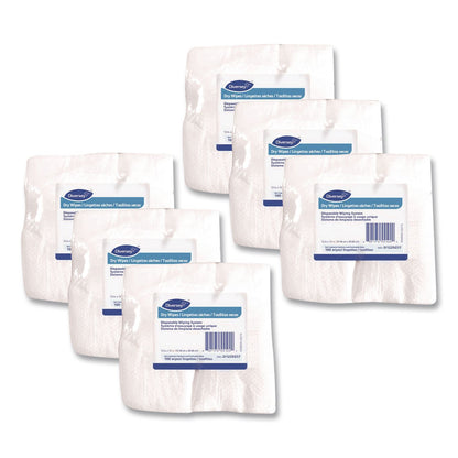 Diversey™ Dry Wipe Disposable Wiping System, 1-Ply, 12 x 12, Unscented, White, 100/Pack, 6 Packs/Carton (DVOD1229237)
