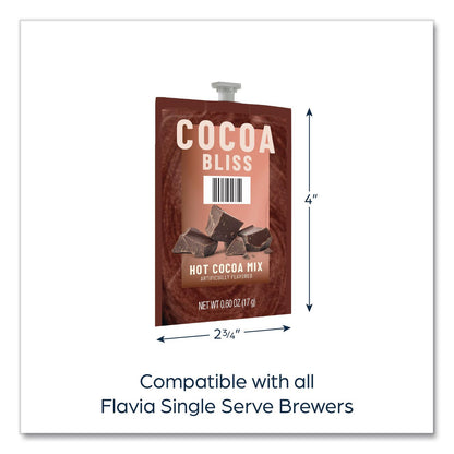 FLAVIA® Cocoa Bliss Hot Chocolate Mix, Chocolate, 72/Carton (LAV48788)