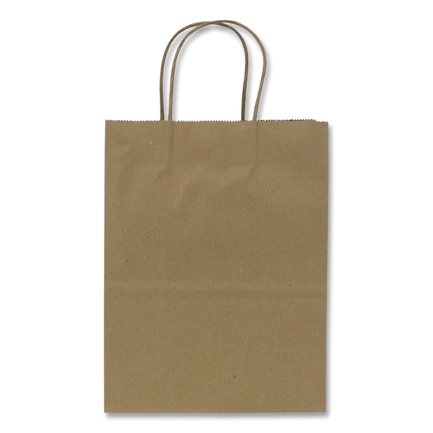 Karat® Paper Shopping Bag, Rope Handles, Small Size, 8.1 x 4.5 x 10.6, Kraft, 250/Carton (KRTFPSB100)