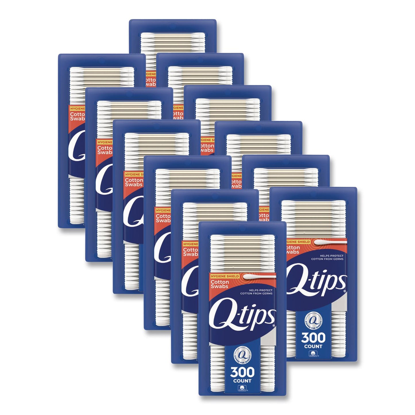 Q-tips® Cotton Swabs, Antibacterial, 300/Pack, 12/Carton (EDA17900CT)