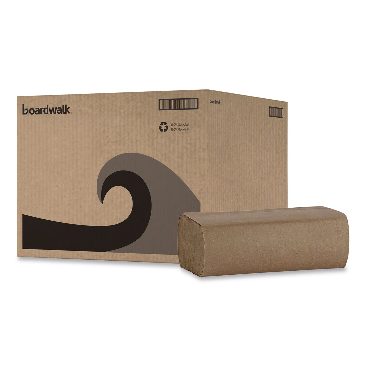 Boardwalk® Folded Paper Towels, 1-Ply, 9 x 9.5, Kraft, 250/Pack, 16 Packs/Carton (BWKSF4000K)