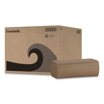 Boardwalk® Folded Paper Towels, 1-Ply, 9 x 9.5, Kraft, 250/Pack, 16 Packs/Carton (BWKSF4000K)