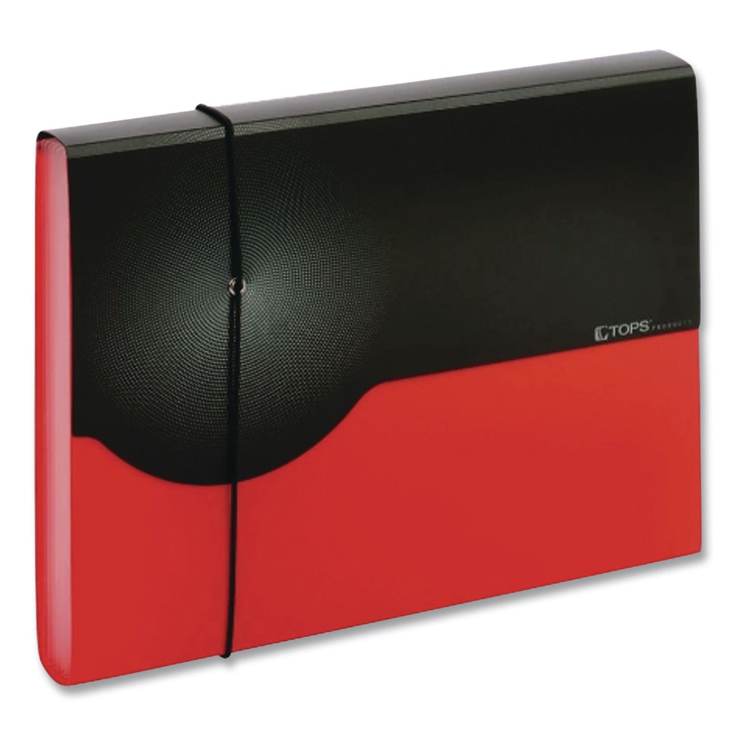 Pendaflex® Seven-Pocket Poly Expanding File, 1" Expansion, 7 Sections, Elastic Cord Closure, 1/6-Cut Tabs, Letter Size, Red (GLW67440RED)