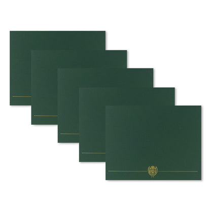 Great Papers!® Classic Crest Certificate Covers, 9.38 x 12, Hunter, 5/Pack (GRP903118)
