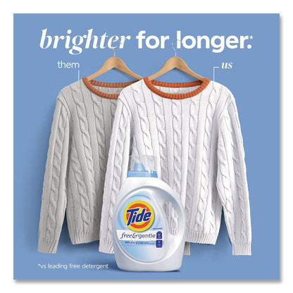Tide® Free and Gentle Liquid Laundry Detergent, HE Compatible, 58 Loads, 77 oz Bottle, 4/Carton (PGC23745)