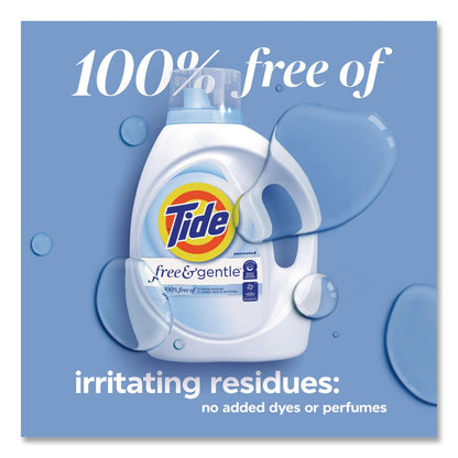 Tide® Free and Gentle Liquid Laundry Detergent, HE Compatible, 58 Loads, 77 oz Bottle, 4/Carton (PGC23745)