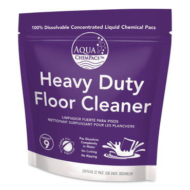 Diversey™ Aqua ChemPacs Heavy Duty Floor Cleaner, Lavender Scent, 20 ChemPacs/Pack (DVO9320901)