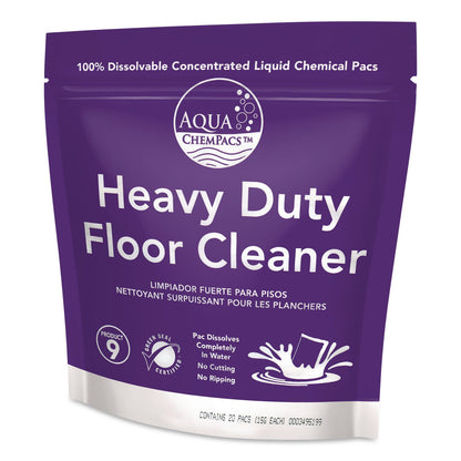 Diversey™ Aqua ChemPacs Heavy Duty Floor Cleaner, Lavender Scent, 20 ChemPacs/Pack (DVO9320901)