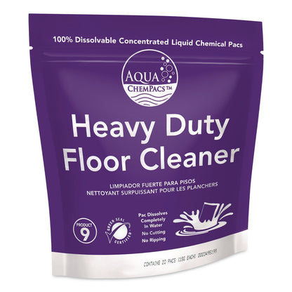 Diversey™ Aqua ChemPacs Heavy Duty Floor Cleaner, Lavender Scent, 20 ChemPacs/Pack (DVO9320901)