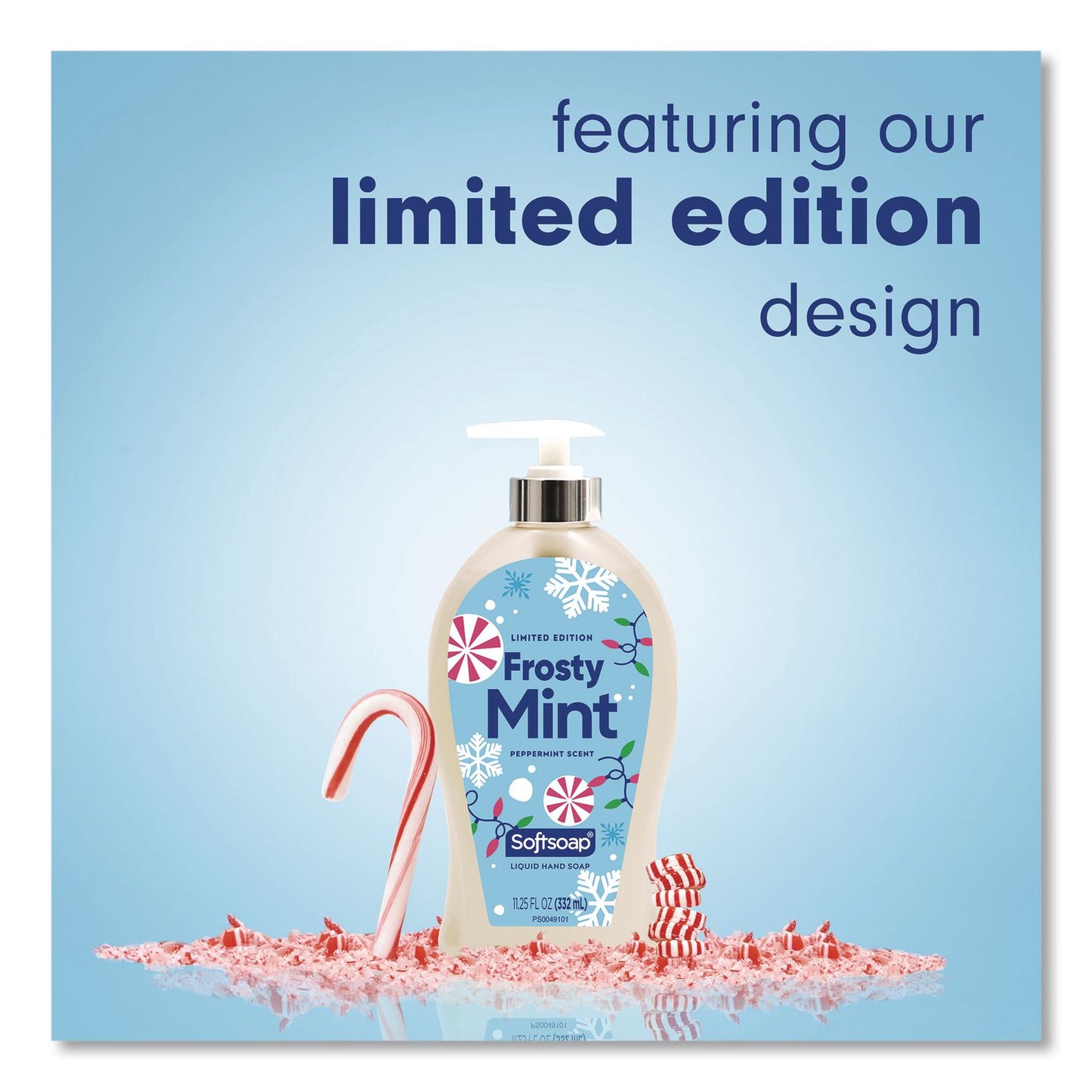 Softsoap® Limited Edition Frosty Mint Liquid Hand Soap, Peppermint Scent, 11 oz Pump Bottle (CPC61023761)
