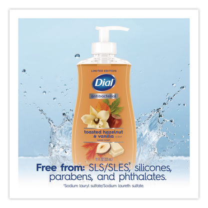 Dial® Antibacterial Liquid Hand Soap, Limited Edition, Toasted Hazelnut and Vanilla Scent, 11 oz Pump Bottle (DIA1700035945)