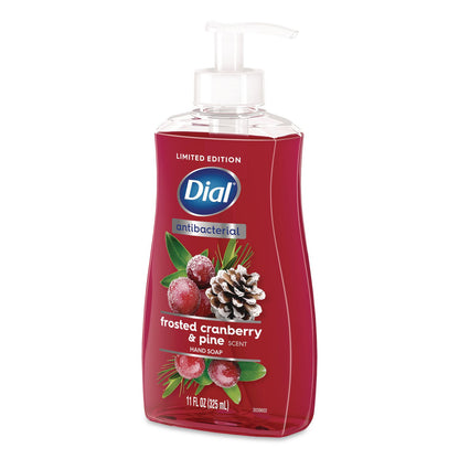 Dial® Antibacterial Liquid Hand Soap, Limited Edition, Frosted Cranberry and Pine Scent, 11 oz Pump Bottle (DIA1700035953)
