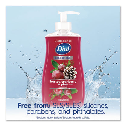 Dial® Antibacterial Liquid Hand Soap, Limited Edition, Frosted Cranberry and Pine Scent, 11 oz Pump Bottle (DIA1700035953)