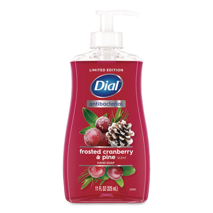 Dial® Antibacterial Liquid Hand Soap, Limited Edition, Frosted Cranberry and Pine Scent, 11 oz Pump Bottle (DIA1700035953)