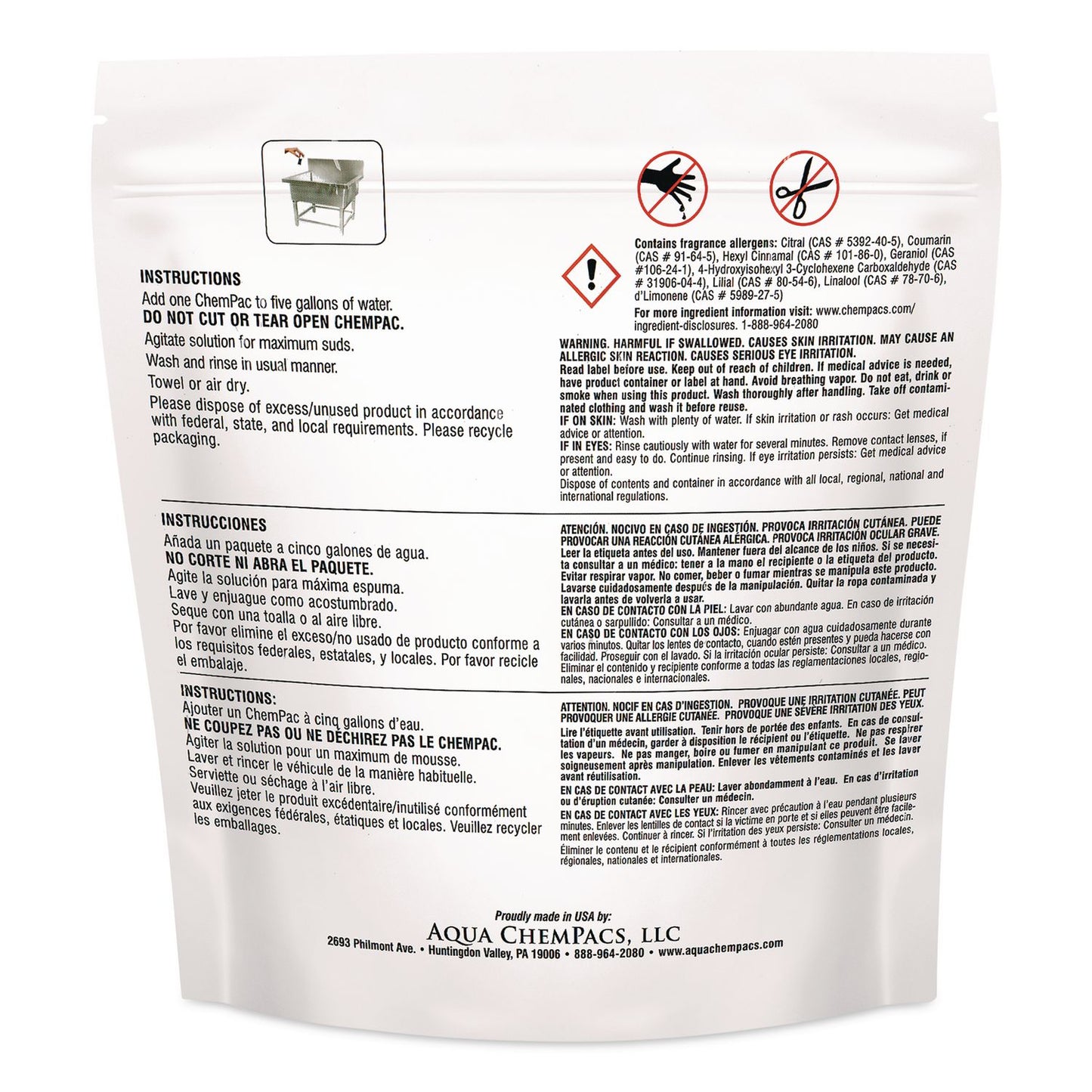 Diversey™ Aqua ChemPacs Dishwashing Detergent, Fresh Citrus Scent, 40 ChemPacs (DVO9320847)