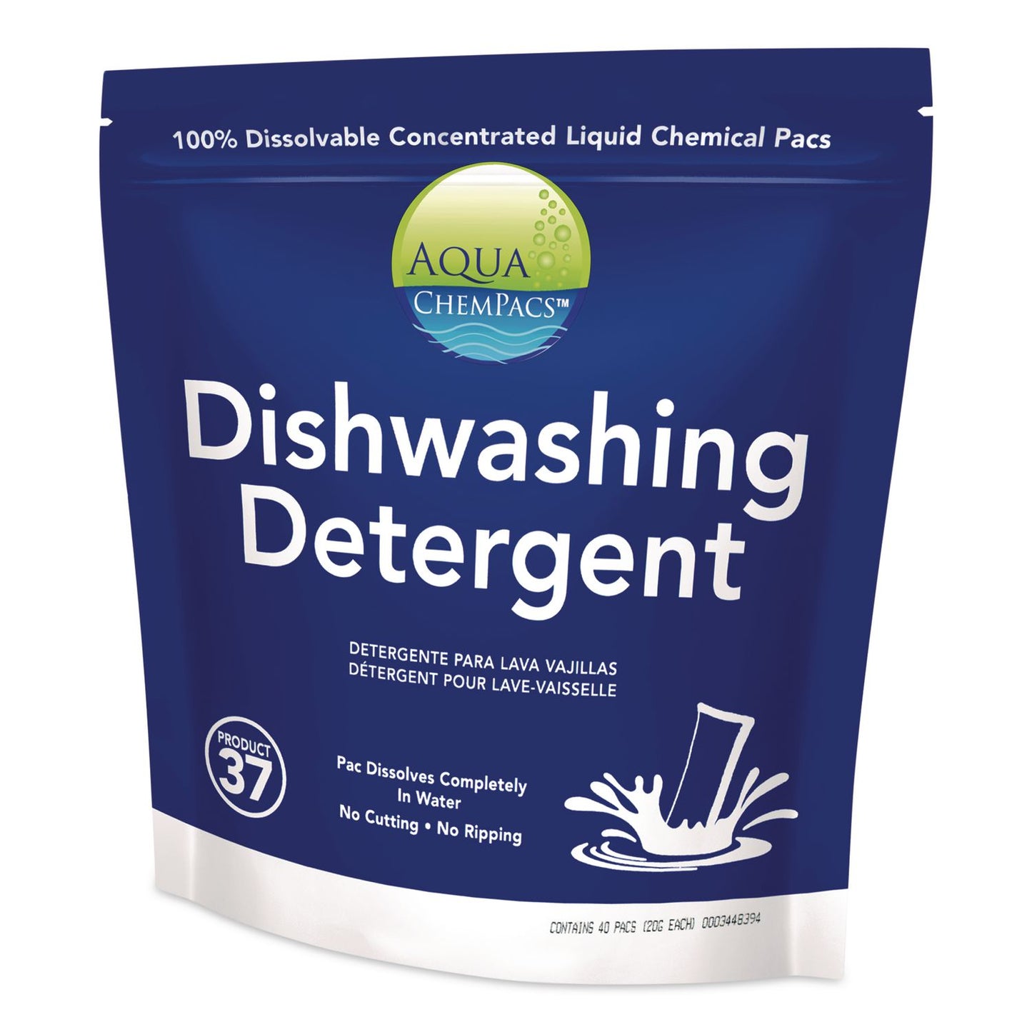 Diversey™ Aqua ChemPacs Dishwashing Detergent, Fresh Citrus Scent, 40 ChemPacs (DVO9320847)