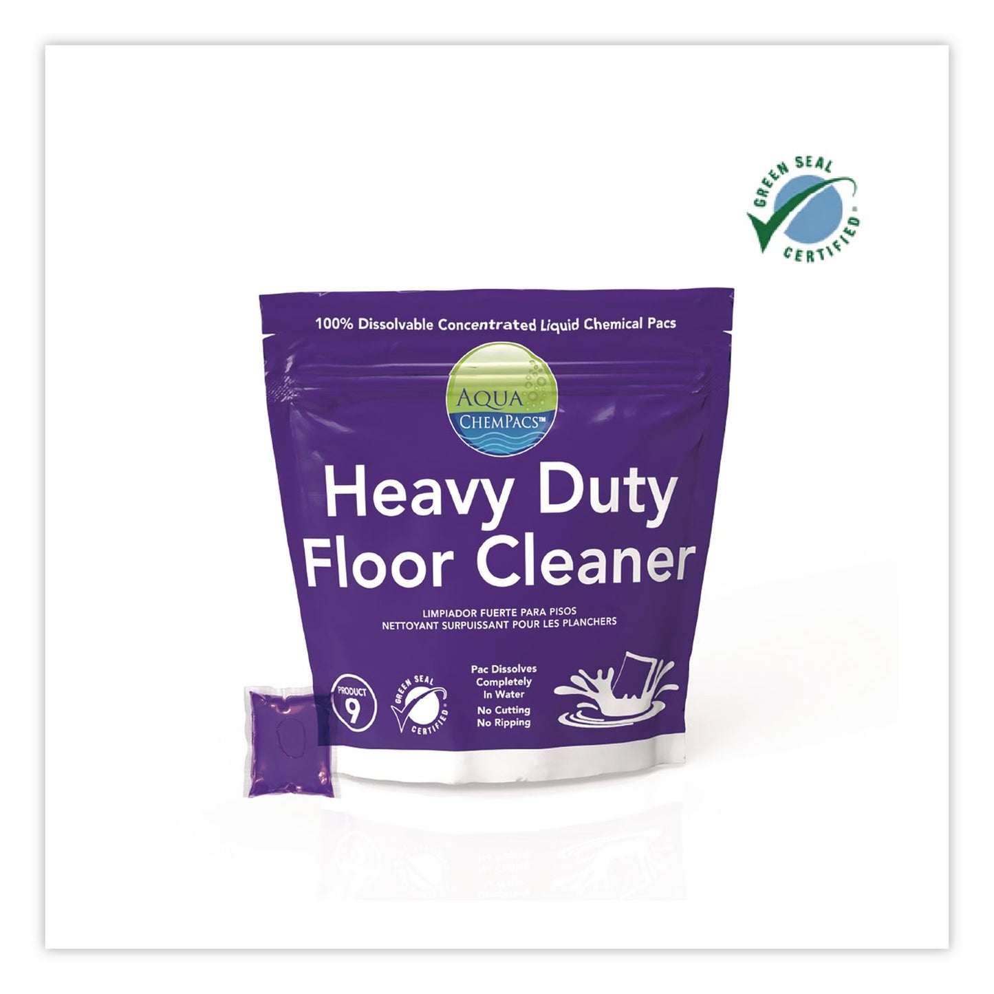 Diversey™ Aqua ChemPacs Heavy Duty Floor Cleaner, Lavender Scent, 20 ChemPacs/Pack (DVO9320901)