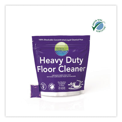 Diversey™ Aqua ChemPacs Heavy Duty Floor Cleaner, Lavender Scent, 20 ChemPacs/Pack (DVO9320901)
