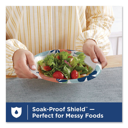 Dixie® Paper Plates with Soak-Proof Shield, Plate, 8.5" dia, Multicolor, 154/Pack (DXE15717)