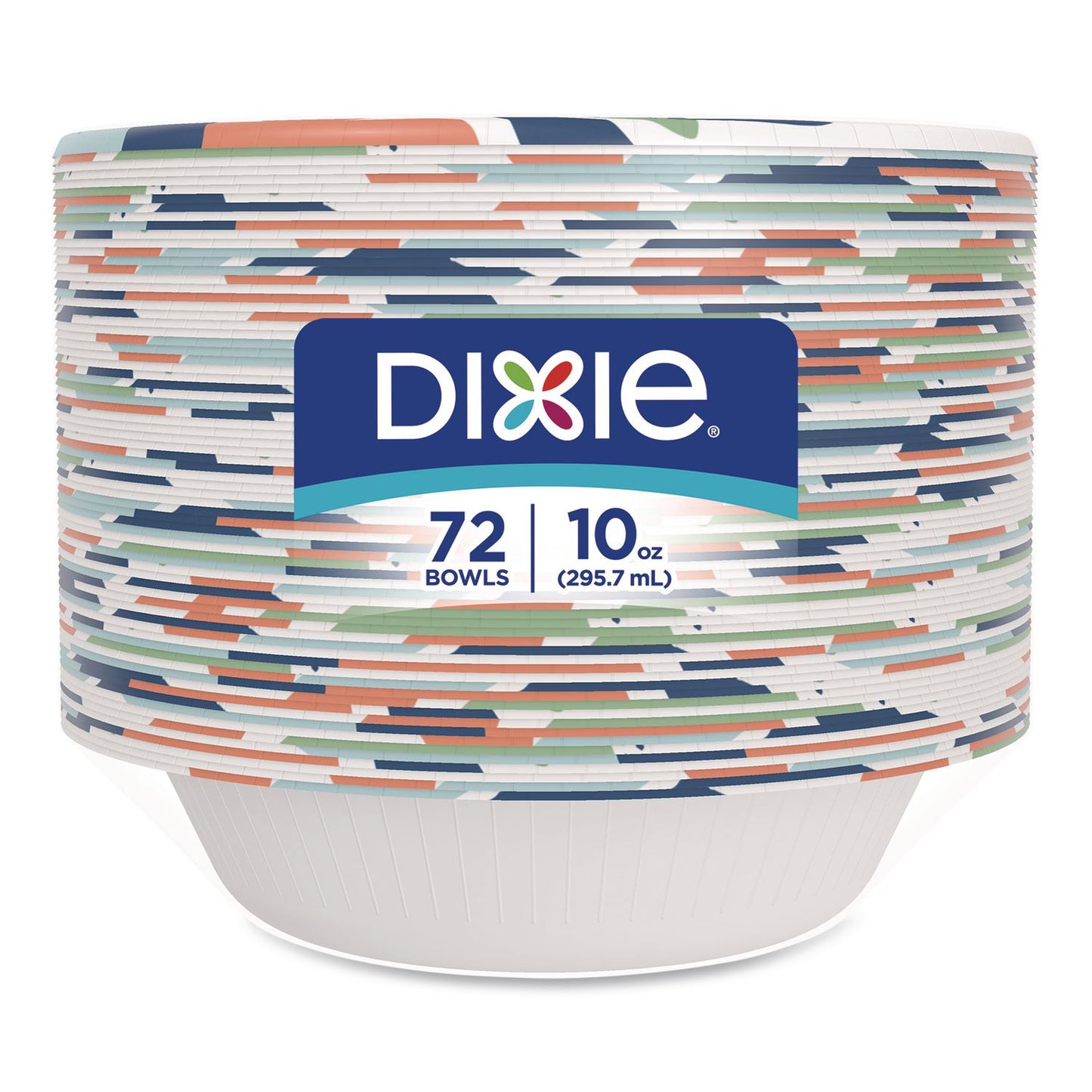 Dixie® Paper Bowls with Soak Proof Shield, 10 oz, Multicolor, 72/Pack (DXE15981)