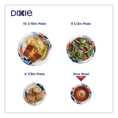 Dixie® Paper Bowls with Soak Proof Shield, 10 oz, Multicolor, 72/Pack (DXE15981)