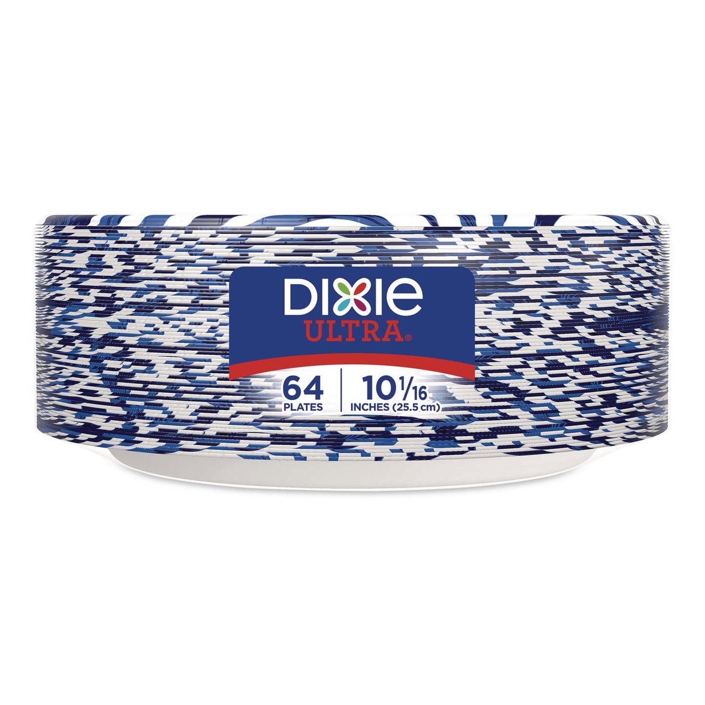 Dixie® Ultra® Paper Plate with Flex-Proof Technology, 10" dia, Multicolor, 64/Pack (DXE16525)