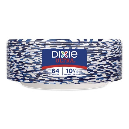 Dixie® Ultra® Paper Plate with Flex-Proof Technology, 10" dia, Multicolor, 64/Pack (DXE16525)