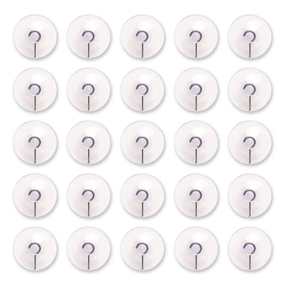 Excello Global Products® Suction Cup Hooks, Metal Silver Hook, 25/Pack (EXOSC25PK)