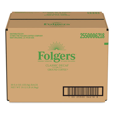 Folgers® Classic Decaf Ground Coffee Fraction Pack, 5.4 oz Packet, 30/Carton (FOLPRO44255)