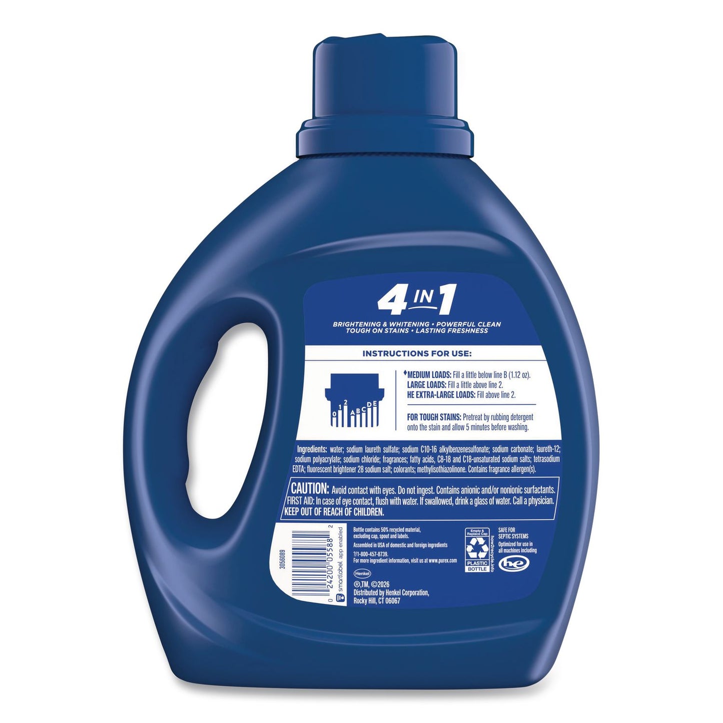 Purex® Mountain Breeze Liquid Laundry Detergent, 58 Loads, 66 oz Bottle, 6/Carton (DIA05589CT)