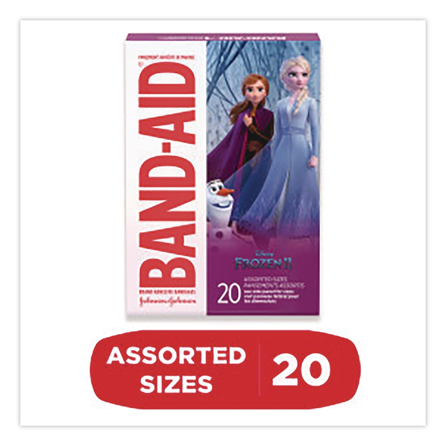 BAND-AID® Disney Frozen II Adhesive Bandages, Assorted Sizes, 20 Bandages (JOJ116317)