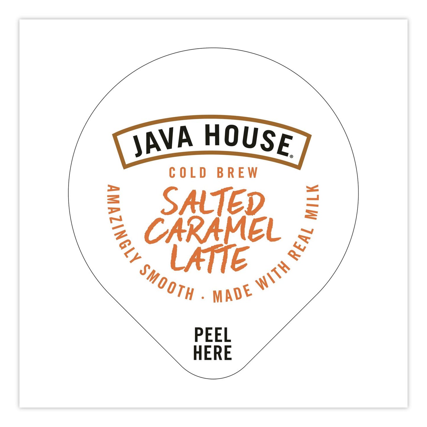 Java House® Amazingly Smooth Salted Carmel Latte Cold Brew Coffee Pod, 12/Box (JVHHFP01824)