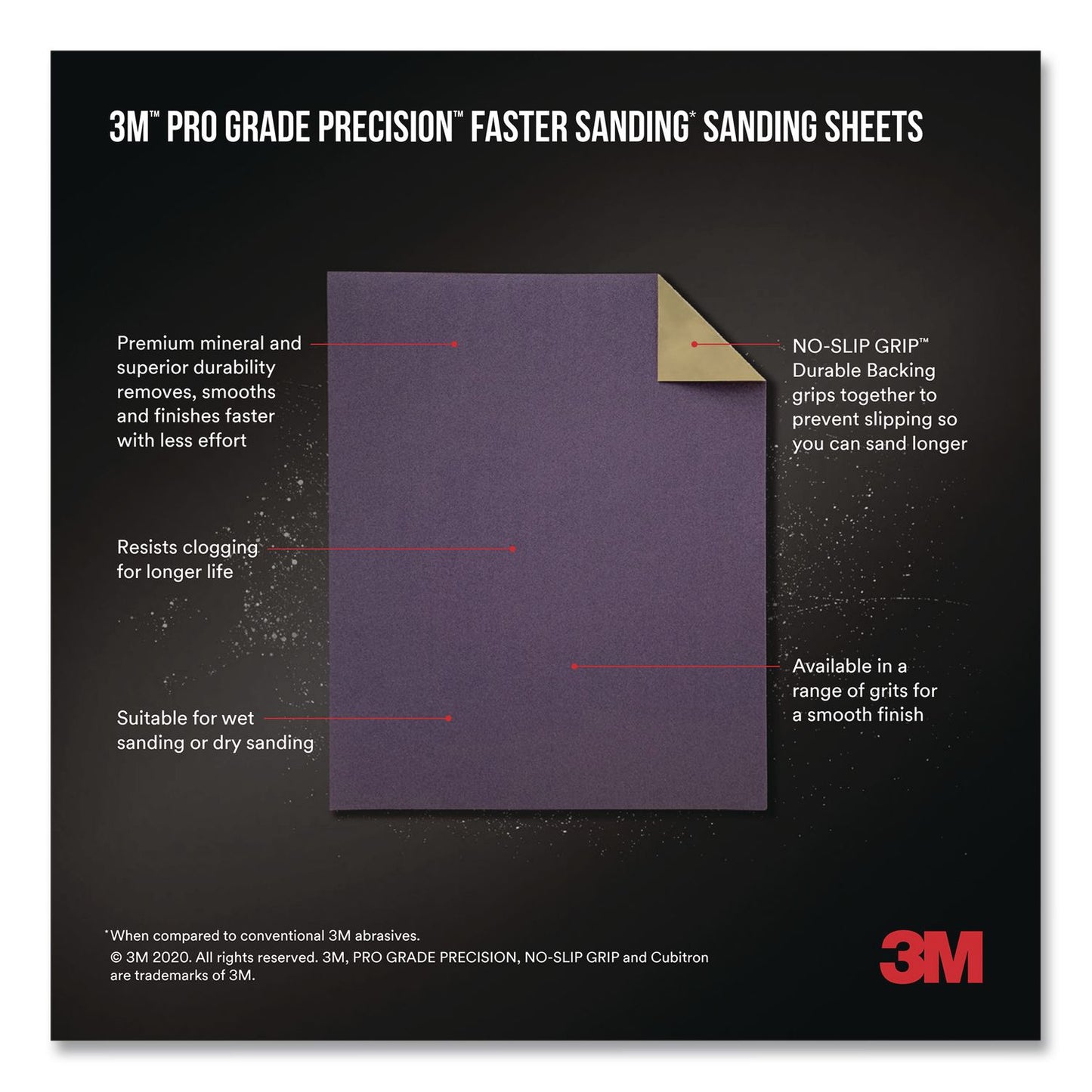 3M™ Pro Grade Precision Sanding Sheet, 6/Pack (MMMSHRASSTPGP6T)