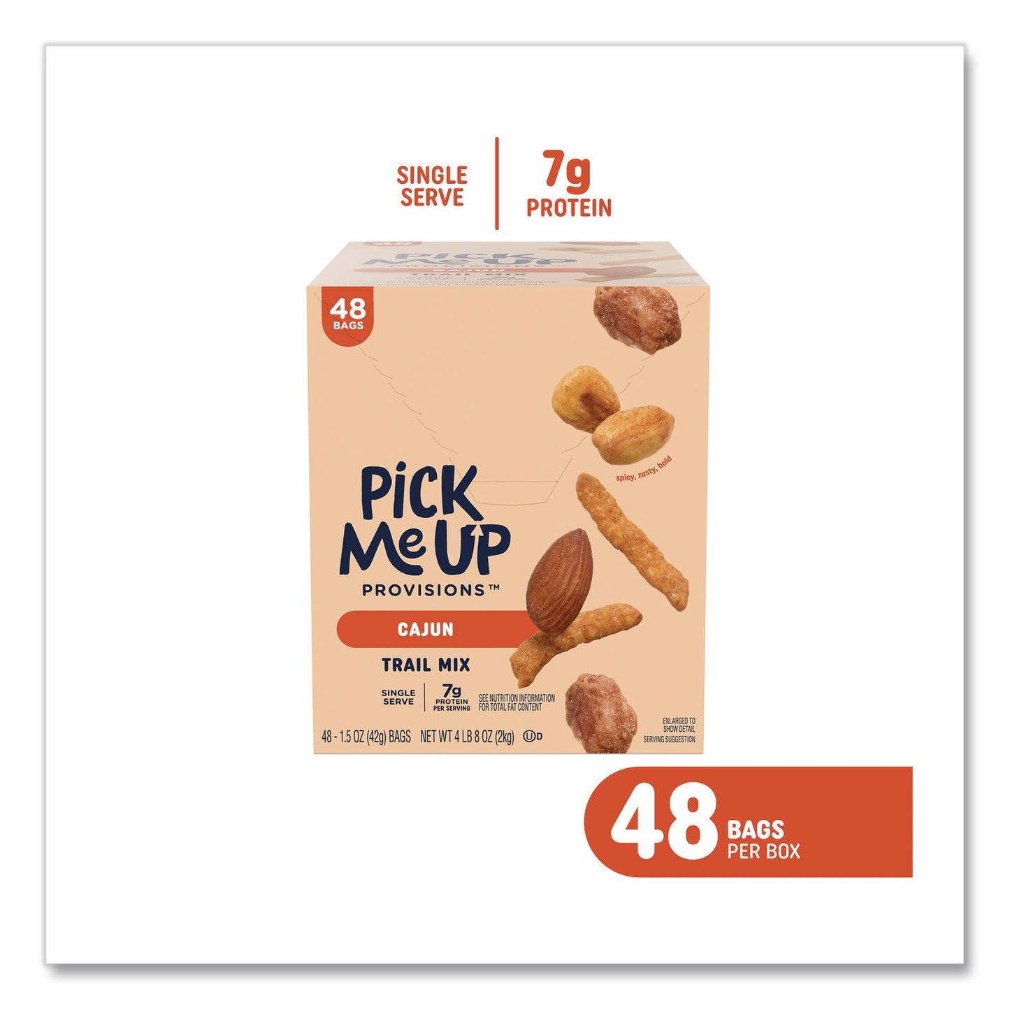 Pick Me Up Provisions™ Cajun Trail Mix, 1.5 oz Packet, 48/Box (PIEPM63389)