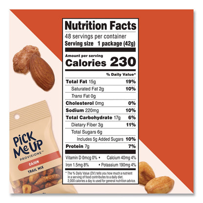 Pick Me Up Provisions™ Cajun Trail Mix, 1.5 oz Packet, 48/Box (PIEPM63389)