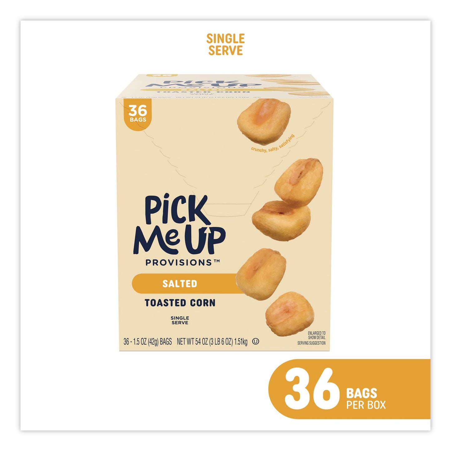 Pick Me Up Provisions™ Salted Toasted Corn, 1.5 oz Packet, 36/Box (PIEPM63393)
