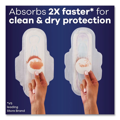 Always® Ultra Thin Overnight Pads with Wings, Size 4, Overnight Absorbency, 16/Pack, 6 Packs/Carton (PGC12851)