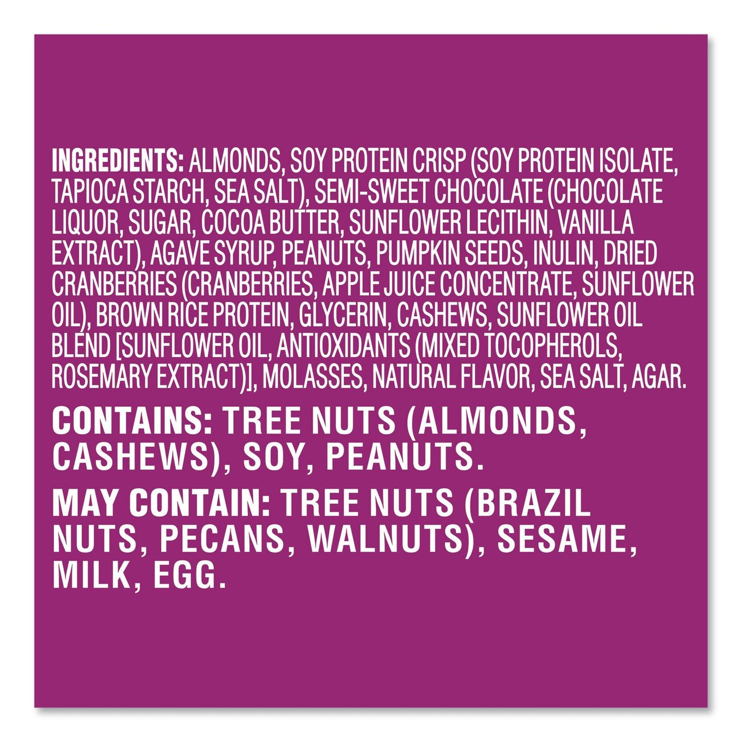 Pick Me Up Provisions™ Gluten-Free Cranberry Almond Dark Chocolate Protein Bar Protein Bars, 1.4 oz Bar, 16/Box (PIEPM63401)