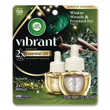 Air Wick® Vibrant Scented Oil Warmer Refill, Limited Edition, Winter Woods and Frosted Ivy, 0.67 oz, 2/Pack (RAC6233803463)