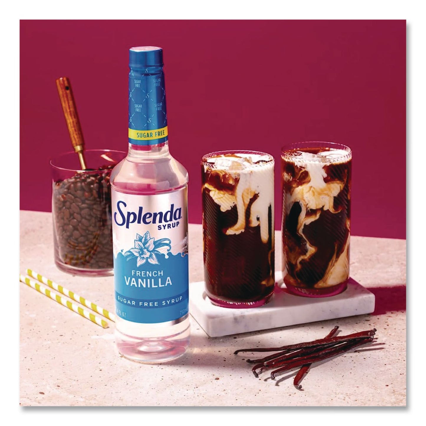 Splenda® Sugar-Free Coffee Syrup, French Vanilla, 25.4 oz Bottle, 6/Carton (SNHHFP00583)